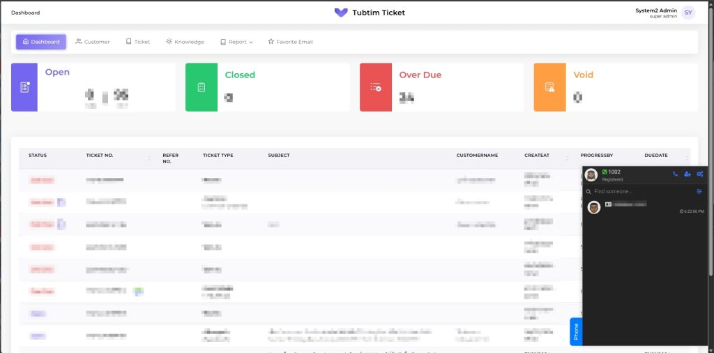 CRM with Softphone 
sip.js & Vue.js single page app