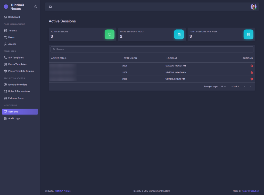 TubtimX Nexus - Session